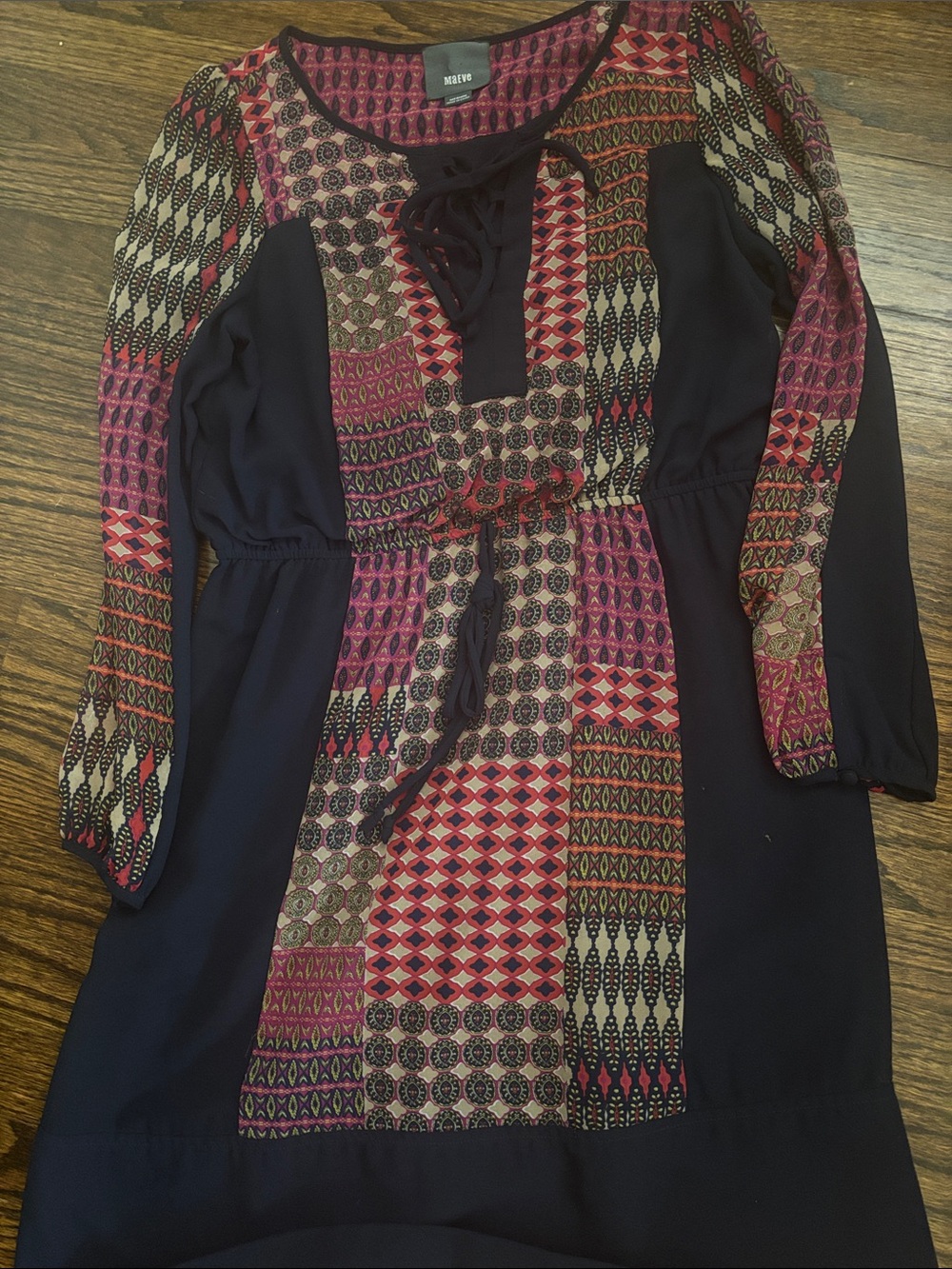 Maeve Navy and Print Dress